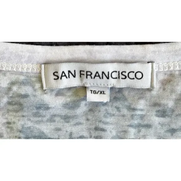 San Francisco Brand Watercolor Bling Abstract T Shirt Women’s Size XL - Picture 3 of 7